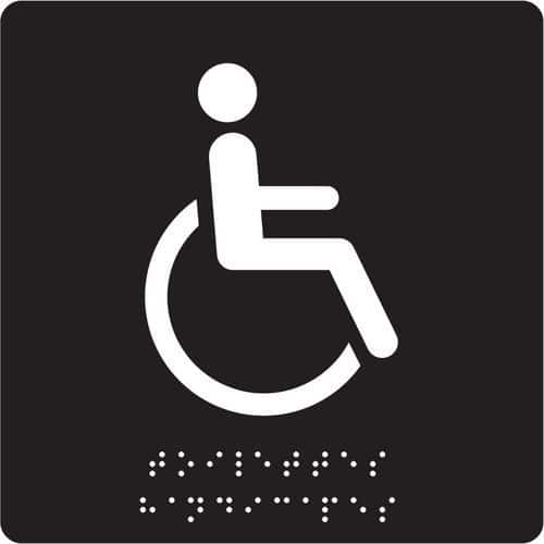 Señal en braille - Lavabo para discapacitados - Pavo