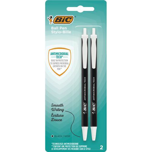 Bolígrafo Clic Stic antibacteriano - Paquete de 2 - Bic