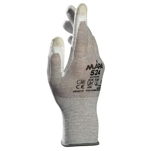 Guantes protección ESD y táctil Ultrane 524 - Mapa