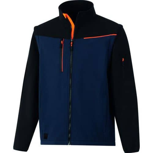 Chaqueta Softshell 2 en 1 - SOCCIA azul marino/negro - Delta Plus