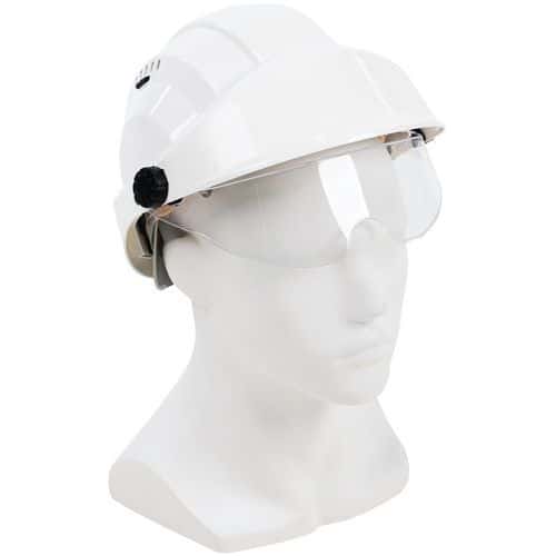 Casco blanco ventilado Orizon con gafas protectoras