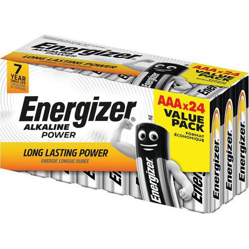 Pila alcalina Power AAA/LR03 Value Box - Lote de 24 - Energizer