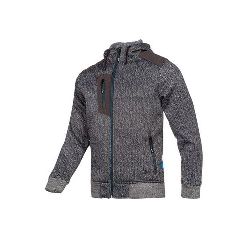 Chaqueta con capucha y cremallera Hayton gris - Sioen