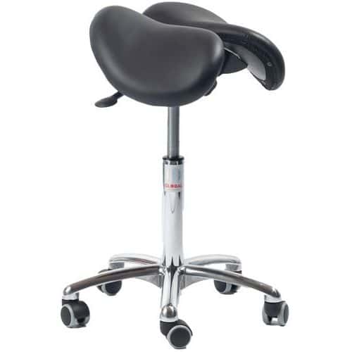 Taburete de 2 partes Echo - Piel - Bajo - Global Professional Seating