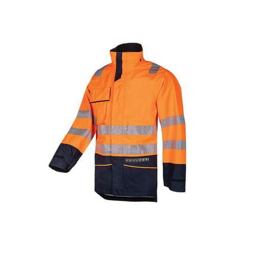 Parka impermeable de alta visibilidad con protección ARC Torvik de color naranja - Sioen