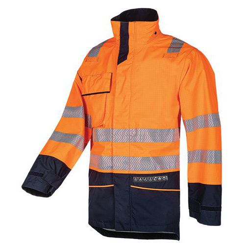 Parka impermeable de alta visibilidad con protección ARC Torvik de color naranja - Sioen