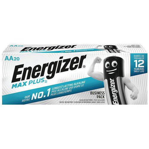 Pila alcalina Max Plus AA/LR6 - Lote de 20 - Energizer