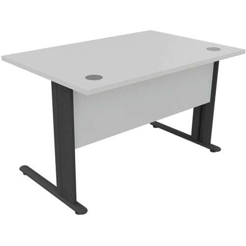 Mesa de oficina rectangular - Gris claro - Manutan Expert