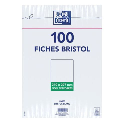 Bristol Oxford no perforadas A4 100 unids. blancas - Oxford