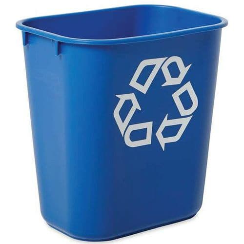 Contenedor rectangular y símbolo de reciclaje - 12,9 L - Rubbermaid