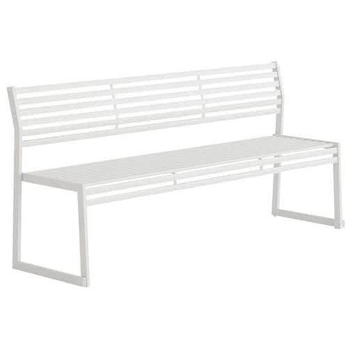 Banco con respaldo de acero galvanizado - 180 cm - Urbantime