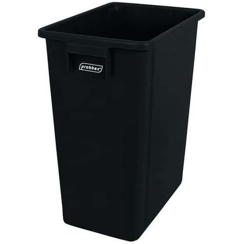 Contenedor de plástico 70 % reciclado - 40 L - Negro - Probbax