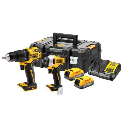 Kit de 2 herramientas XR de 18 V y 1,7 Ah POWERSTACK - DEWALT