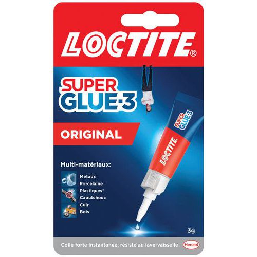 Adhesivo de cianoacrilato Super Glue 3 - Líquido - 3 g - Loctite