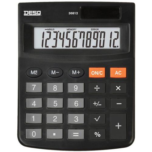 Calculadora de oficina compacta 30812 - 12 dígitos - Desq