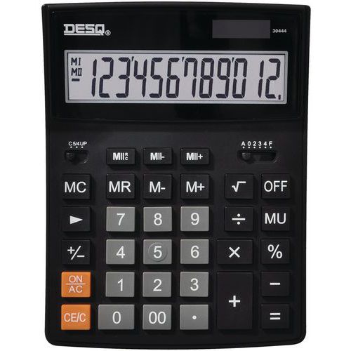 Calculadora de escritorio 30444 - Pantalla de 12 dígitos XLarge - Desq