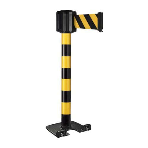 Poste exterior negro/amarillo con correa 10 m x 10 cm - Viso