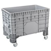 Caja palé apilable - Paredes macizas - Con ruedas - Manutan Expert