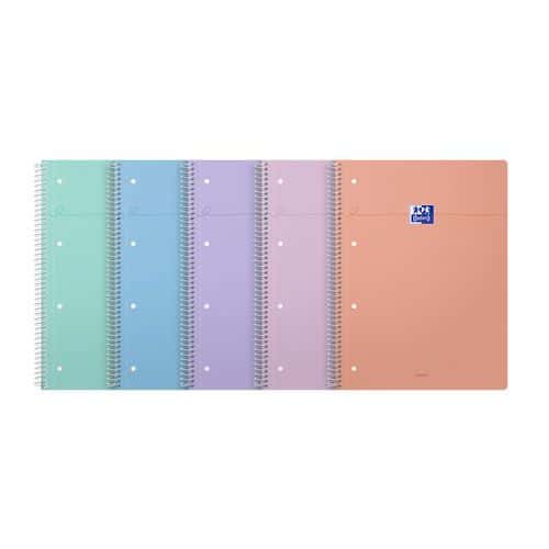 Cuaderno de espiral perforado Oxford Smart 230 × 297 - Pastel - Oxford